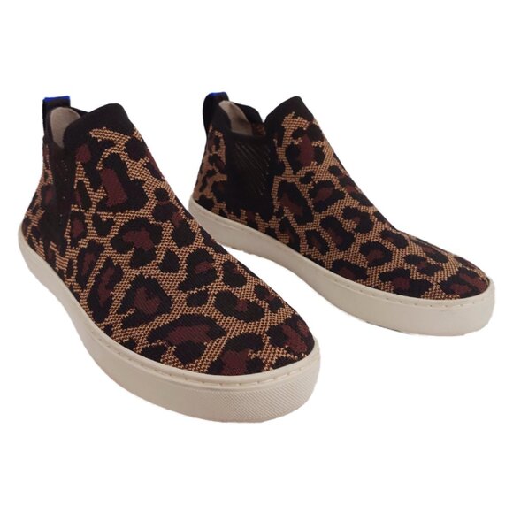 Rothy's Chelsea Sneaker Boot in Wildcat Leopard/Cheetah Print - Picture 4 of 9